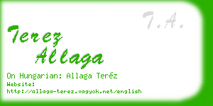 terez allaga business card