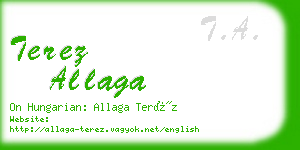 terez allaga business card